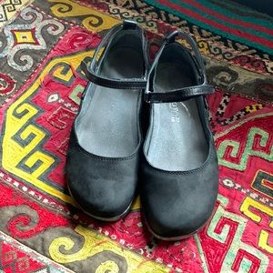 NAOT - Mary Jane flats black nubok leather with Velcro strap